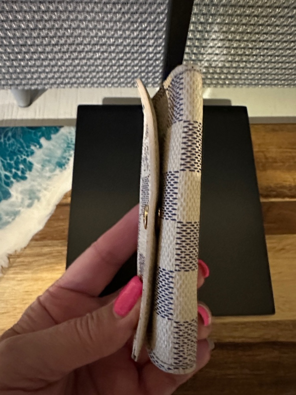 Louis Vuitton Damier Azur Continental Wallet - Cream/Blue - Picture 3 of 8